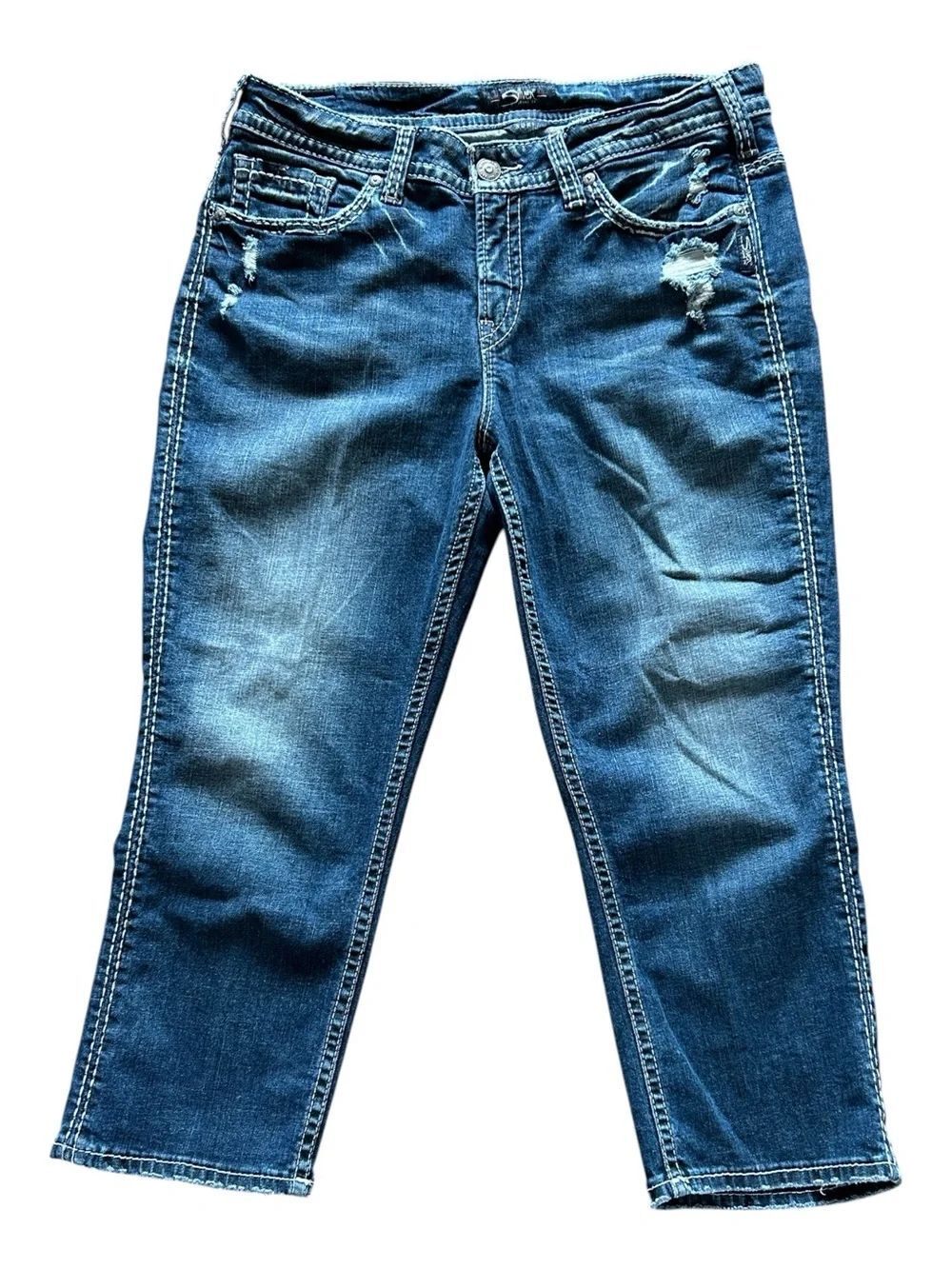 Silver Suki Capri Jeans